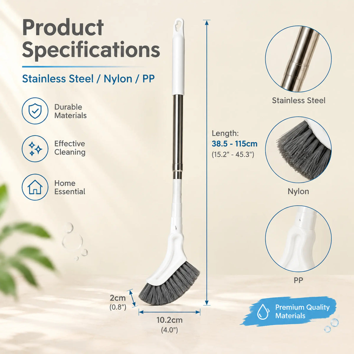 ๐งผ Telescopic Crevice Cleaning Brush โ Long Handle Gap Cleaner for Bathroom, Toilet, Floors & Windows ๐งน