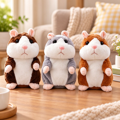 🐹❤️‍🔥 70% OFF – Talking Hamster Plush 🎄 Repeats What You Say & Shakes Its Head – Christmas Fun for Kids & Adults