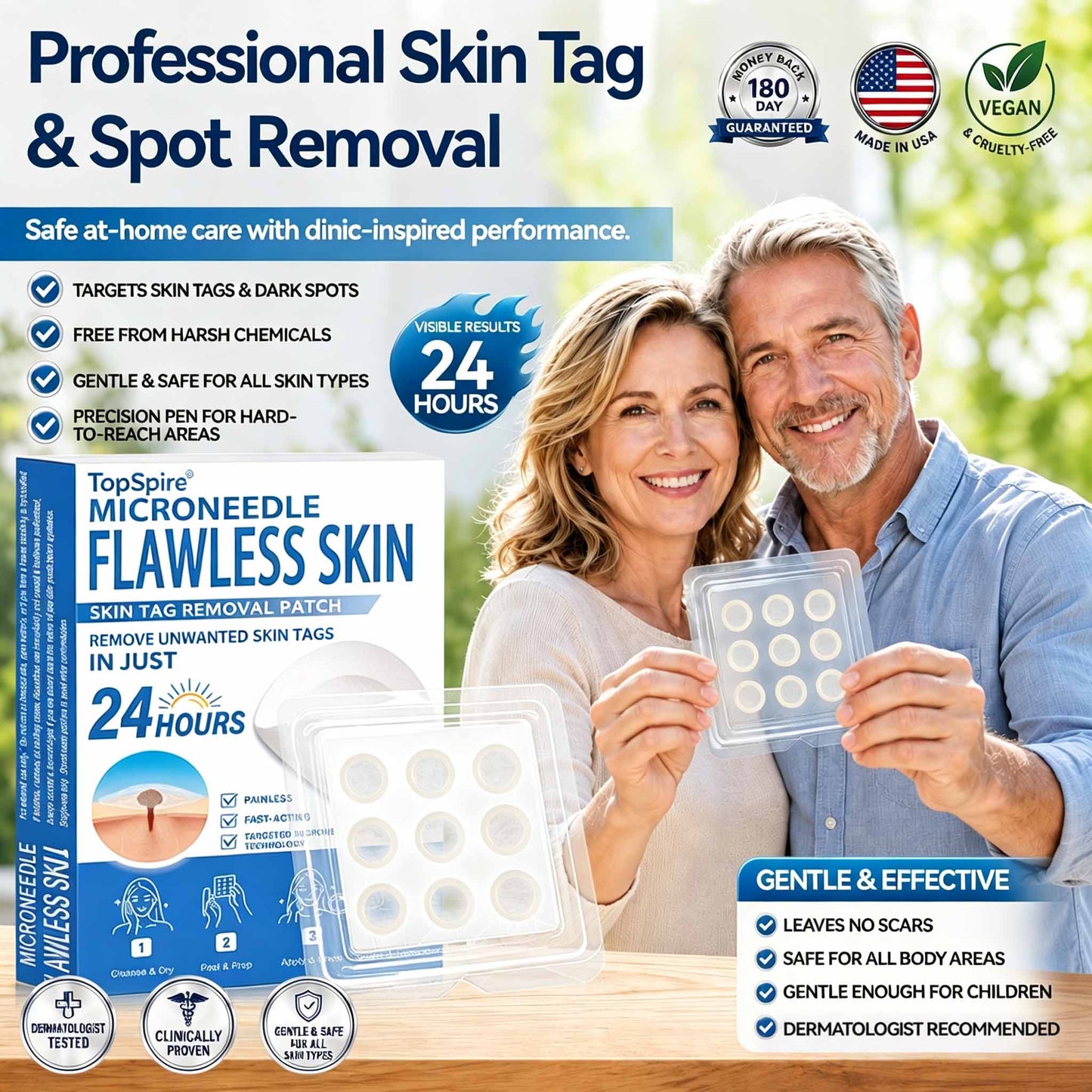 🚩TopSpire®🔥🐟Advanced Microneedle Skin Tag Removal Patch for Fast, Visible Results