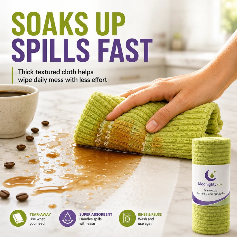 🗞️Multipurpose Reusable Tear-Off Cleaning Cloth Roll