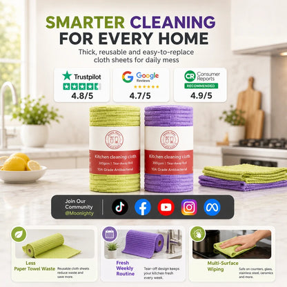 🗞️Multipurpose Reusable Tear-Off Cleaning Cloth Roll