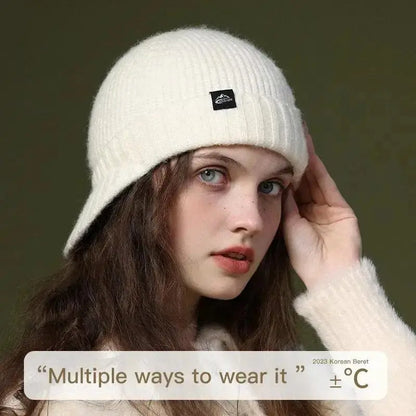 🧢🍂Men’s Knitted Winter Baseball Cap – Soft, Stretchy & Lightweight with a Warm Brimmed Design