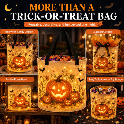 🎃Glow & Go LED Halloween Trick-or-Treat Candy Bag🍬