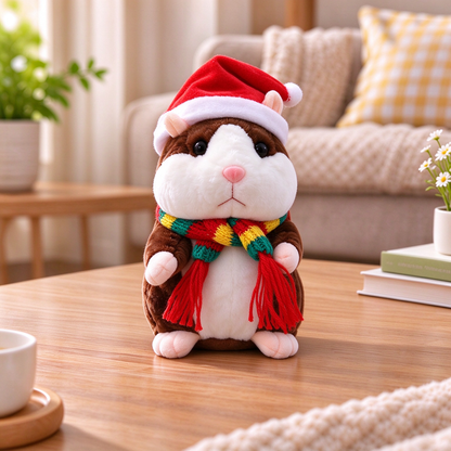 🐹❤️‍🔥 70% OFF – Talking Hamster Plush 🎄 Repeats What You Say & Shakes Its Head – Christmas Fun for Kids & Adults