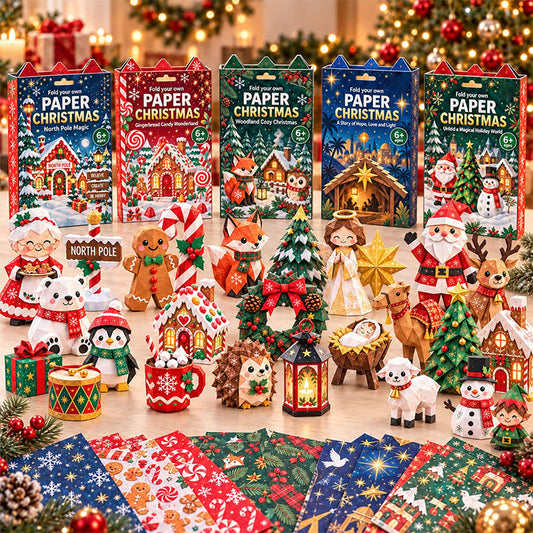 🎄DIY Christmas Paper Craft Kit🎅 – Fold, Create & Build Your Own Festive Village ✂️