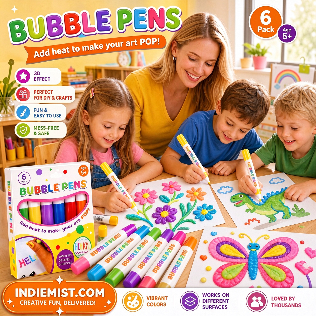 ⏳LAST DAY BUY 1 GET 1 FREE!!🎁🔮Magic Pen – Draw 3D with one stroke!🎄 DIY Bubble Popcorn Drawing Pens 🔥