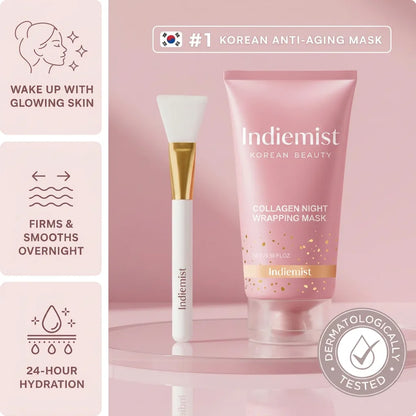 🌙✨ Indiemist™ Overnight Collagen Mask | Firm • Hydrate • Brighten While You Sleep
