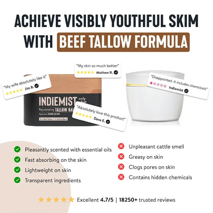 ✨ Look Younger, Feel Confident 🧴 Indiemist™ Wrinkle Defense Tallow Balm