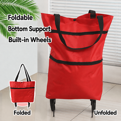 🎉 2026 Sale — Over 13,000 Sold!💞 2-in-1 Foldable Shopping Cart – Carry & Roll with Ease 🛒