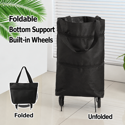 🎉 2026 Sale — Over 13,000 Sold!💞 2-in-1 Foldable Shopping Cart – Carry & Roll with Ease 🛒