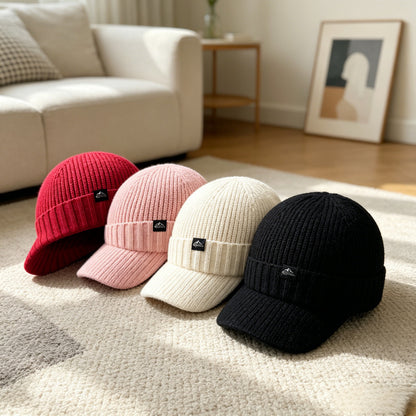 🧢🍂Men’s Knitted Winter Baseball Cap – Soft, Stretchy & Lightweight with a Warm Brimmed Design