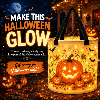 🎃Glow & Go LED Halloween Trick-or-Treat Candy Bag🍬