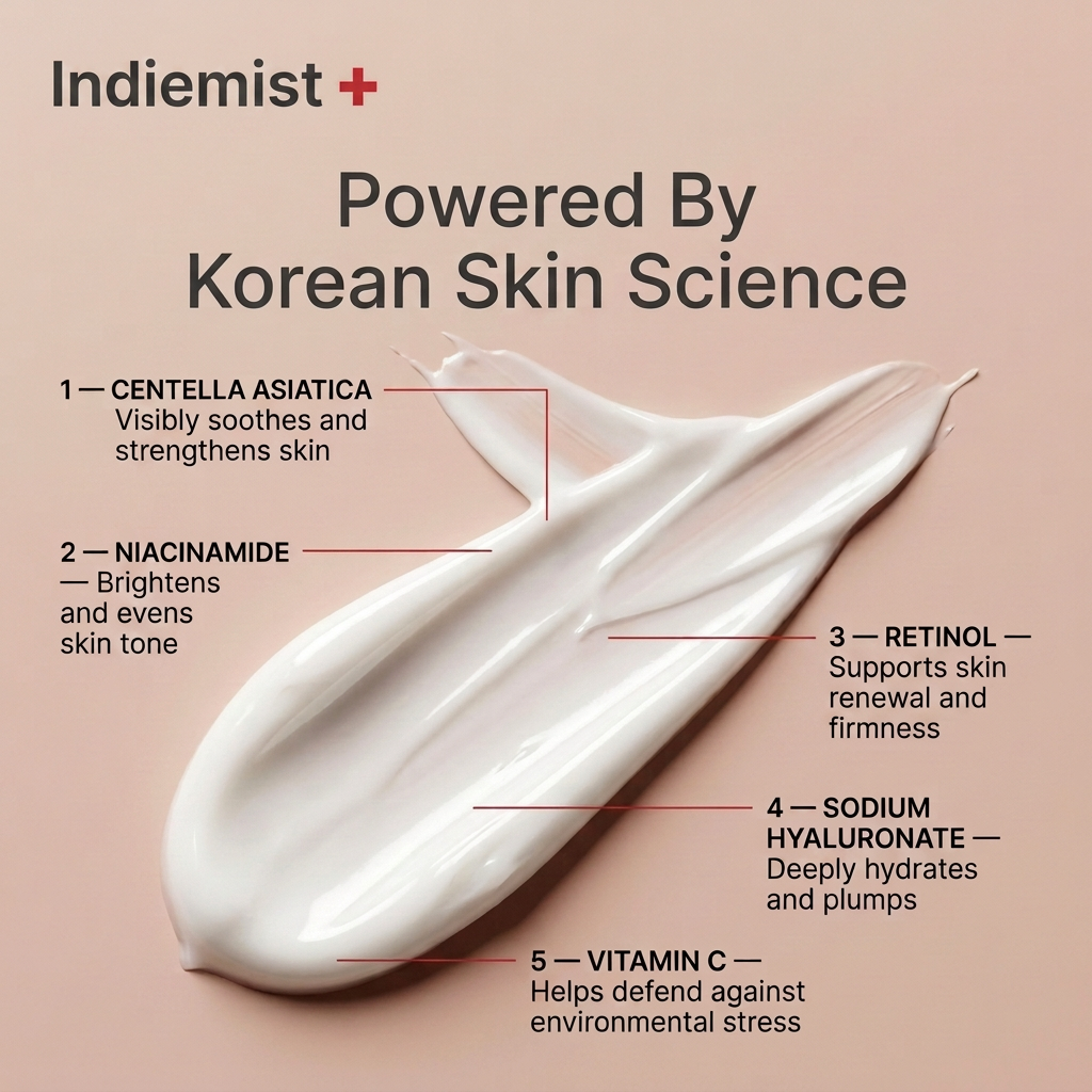 Indiemist Cream ✨ | Anti-Aging Centella Moisturizer for Youthful Glass Skin 🌿