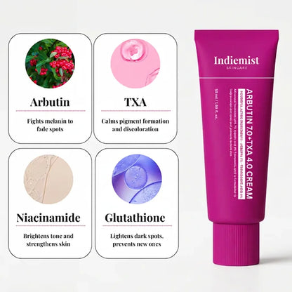 ✨🌸 Indiemist™ Alpha Arbutin + TXA Cream — Your Daily Brightening Essential