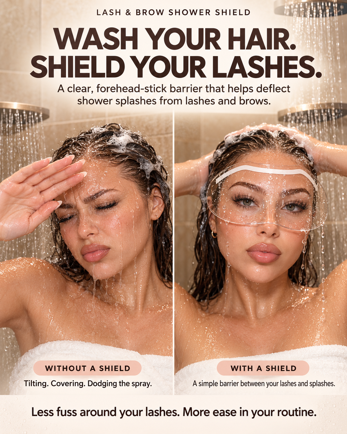 💧 Lash Shower Shield – Keep Your Lashes Dry While Washing Your Hair