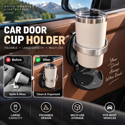 🚗🥤Foldable Car Door Drink Holder