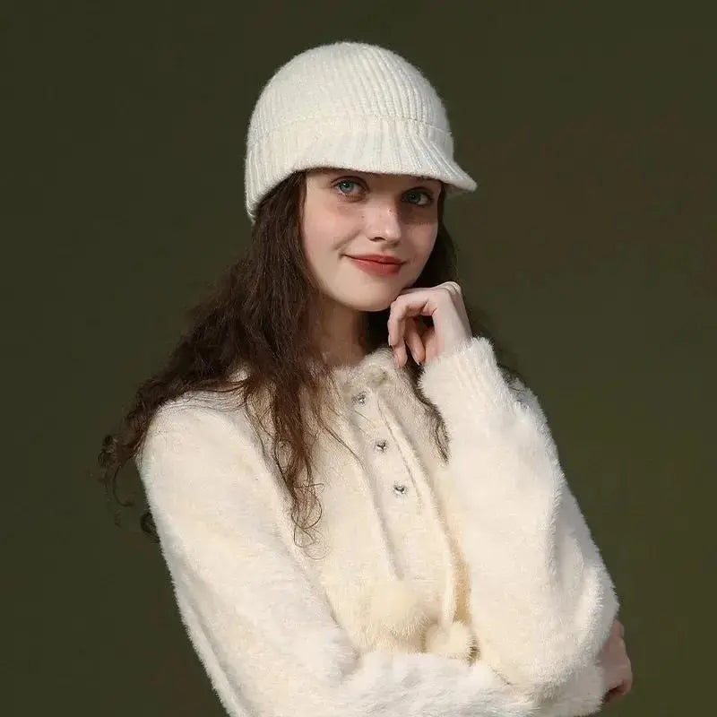 🧢🍂Men’s Knitted Winter Baseball Cap – Soft, Stretchy & Lightweight with a Warm Brimmed Design