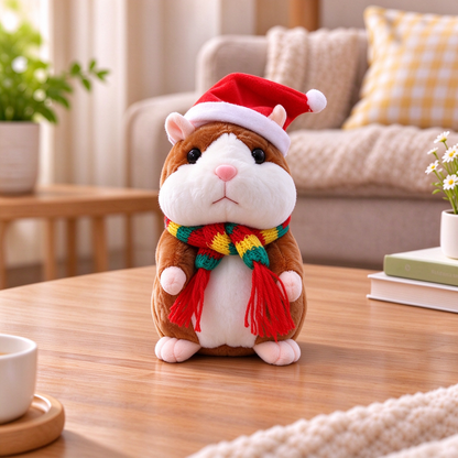 🐹❤️‍🔥 70% OFF – Talking Hamster Plush 🎄 Repeats What You Say & Shakes Its Head – Christmas Fun for Kids & Adults