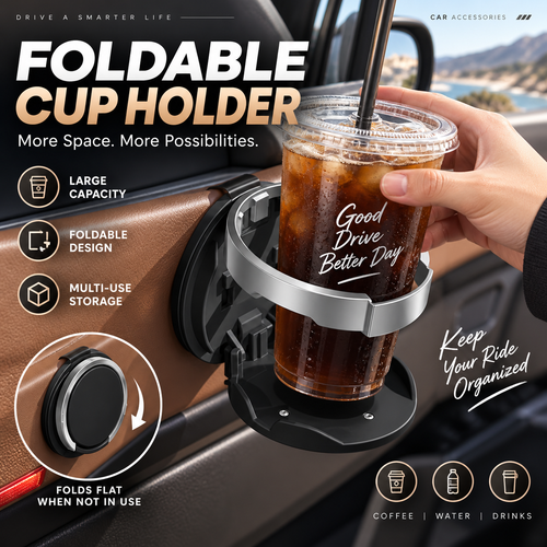 🚗🥤Foldable Car Door Drink Holder