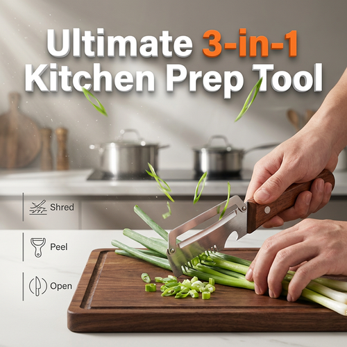 🎁 Buy One, Get One Free 🔪 Premium 3-in-1 Stainless Steel Vegetable Peeler