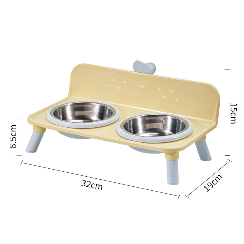 🐾 Elevated Pet Double Bowls | 4 Colors & Removable Bowls
