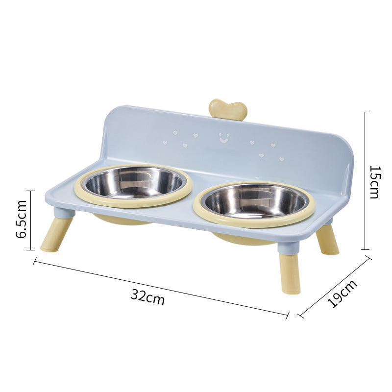 🐾 Elevated Pet Double Bowls | 4 Colors & Removable Bowls